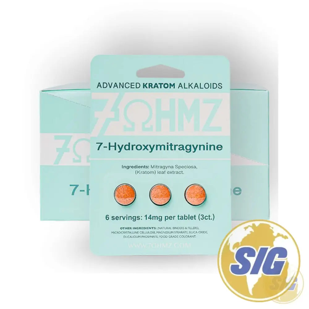 7-Ohmz Kratom Extract Tablets 3x14mg 3CNT Box