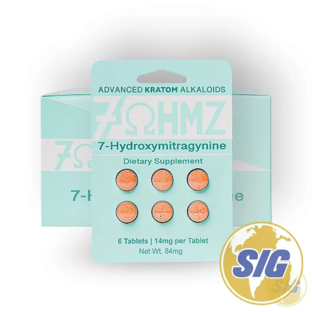 7-Ohmz Kratom Extract Tablets 3x14mg 6CNT Box