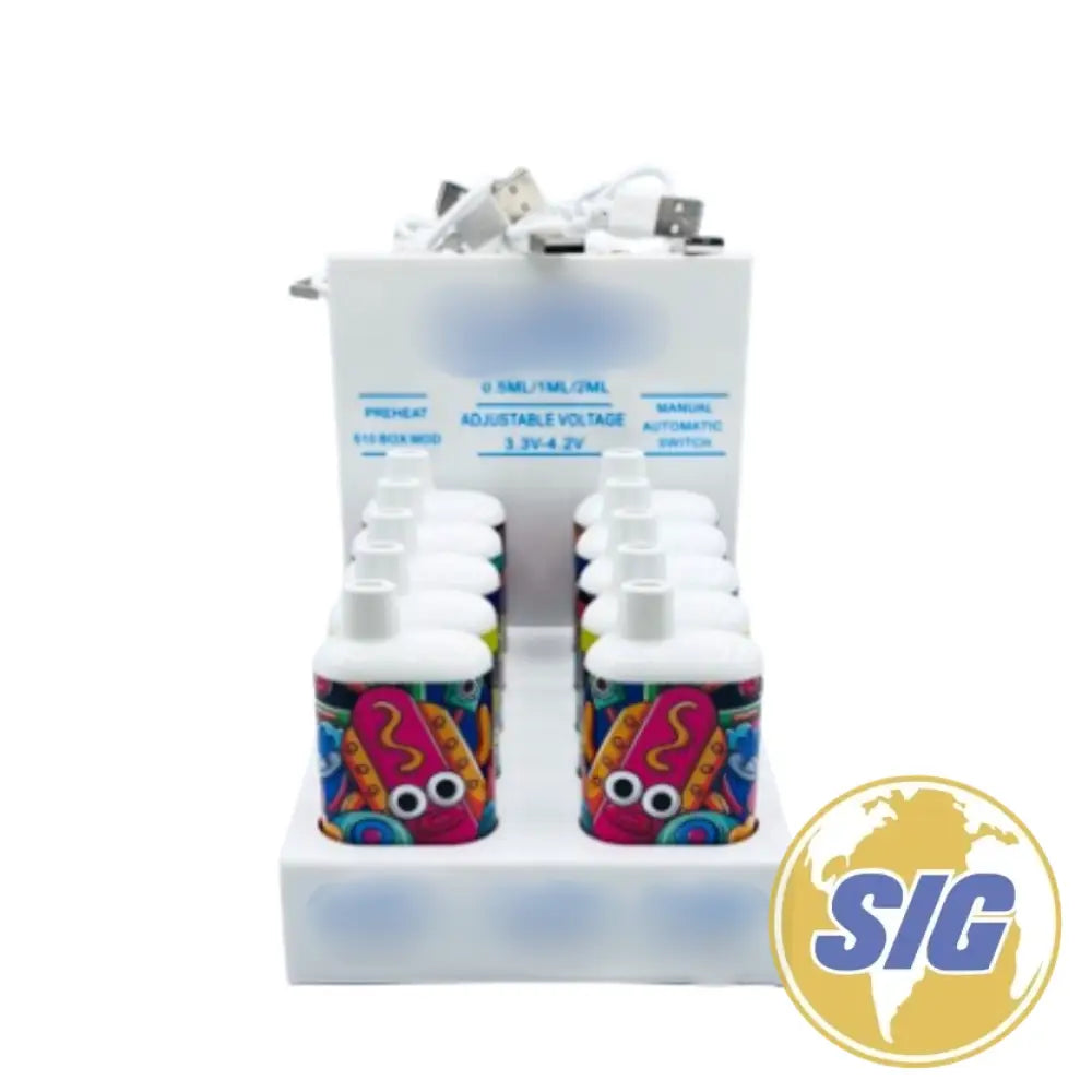 Adjustable Voltage Battery Display 10cnt  | Hush Pro Box Mod |