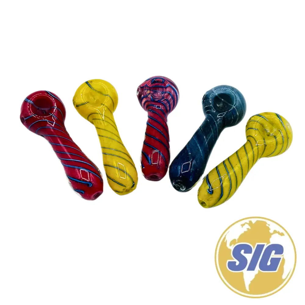 Fiery Swirls Hand Pipe |REF: HP 238|