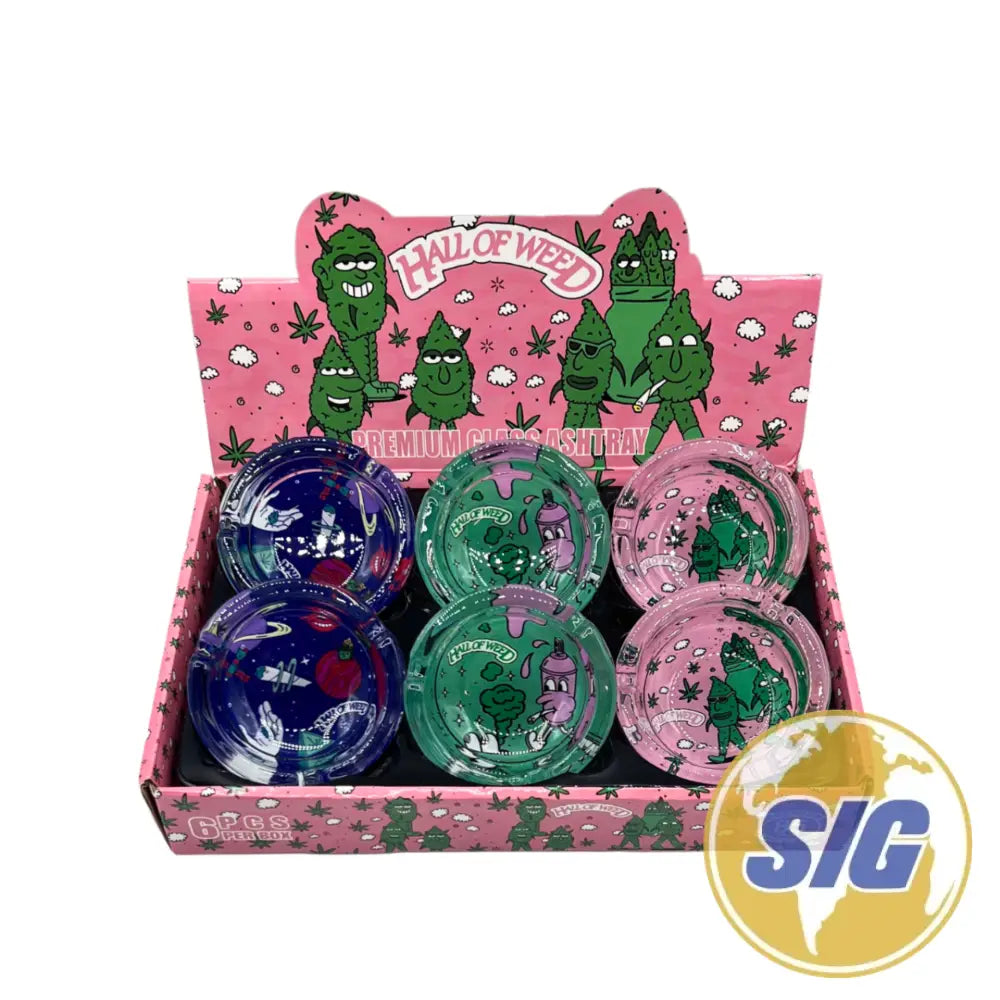 Glow in The Dark Ashtray Display 6 CT