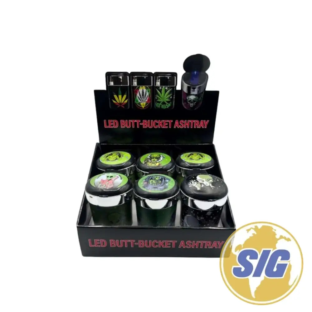 Led ButtBucket Car Ashtray 6 CT