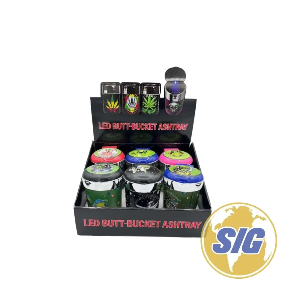 Led ButtBucket Car Ashtray 6 CT