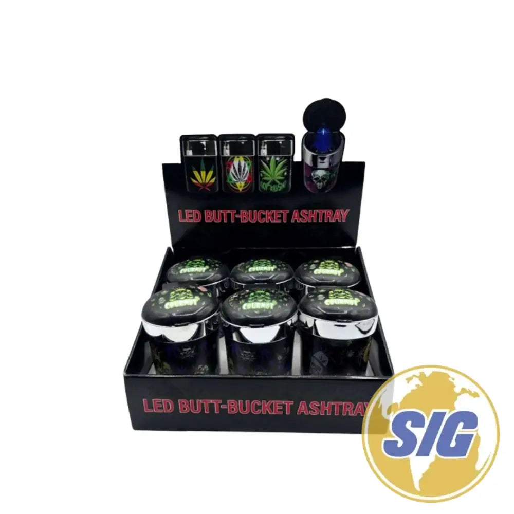 Led ButtBucket Car Ashtray 6 CT
