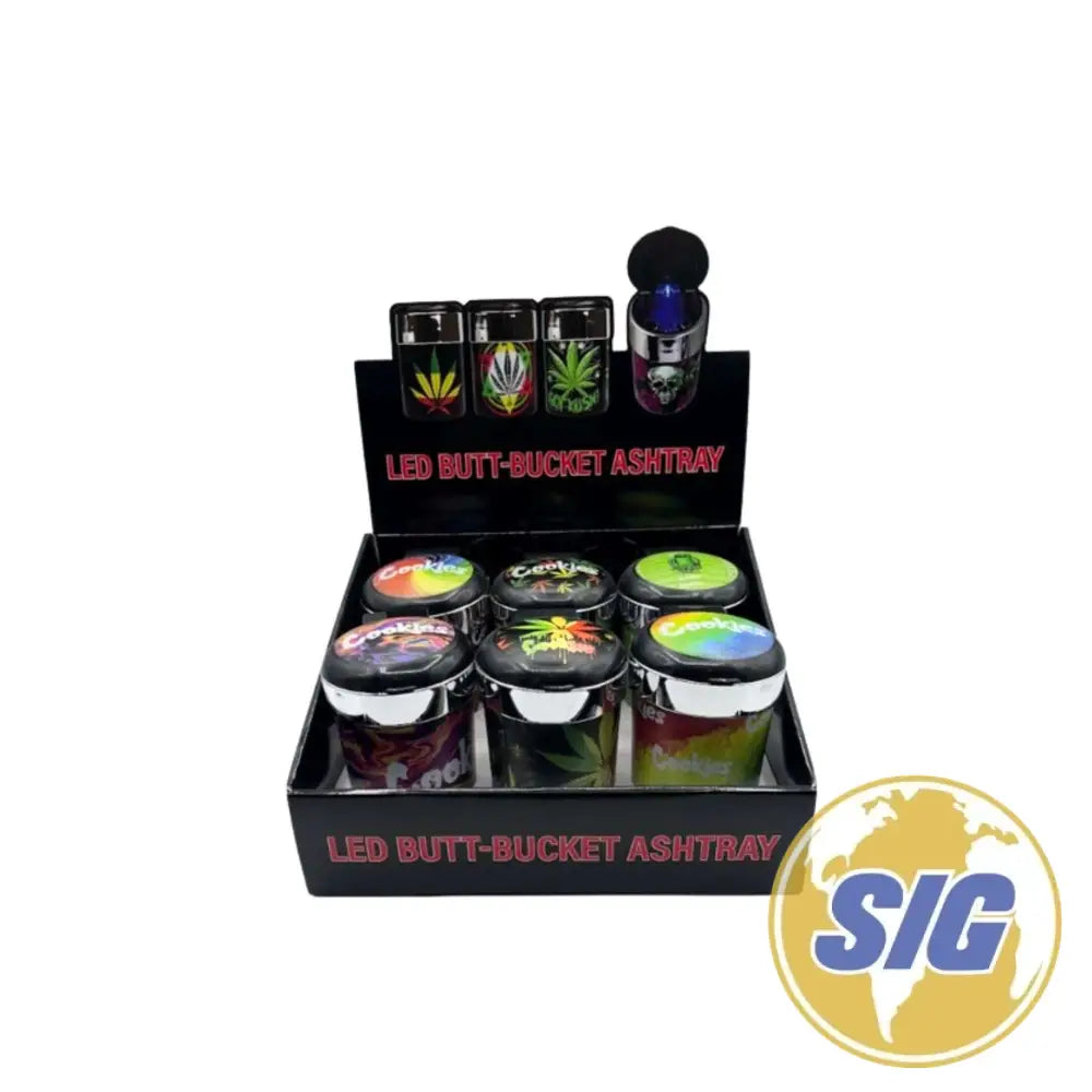 Led ButtBucket Car Ashtray 6 CT