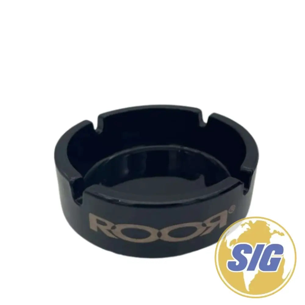 Roor Black Glass Ash Tray (6-Pack)