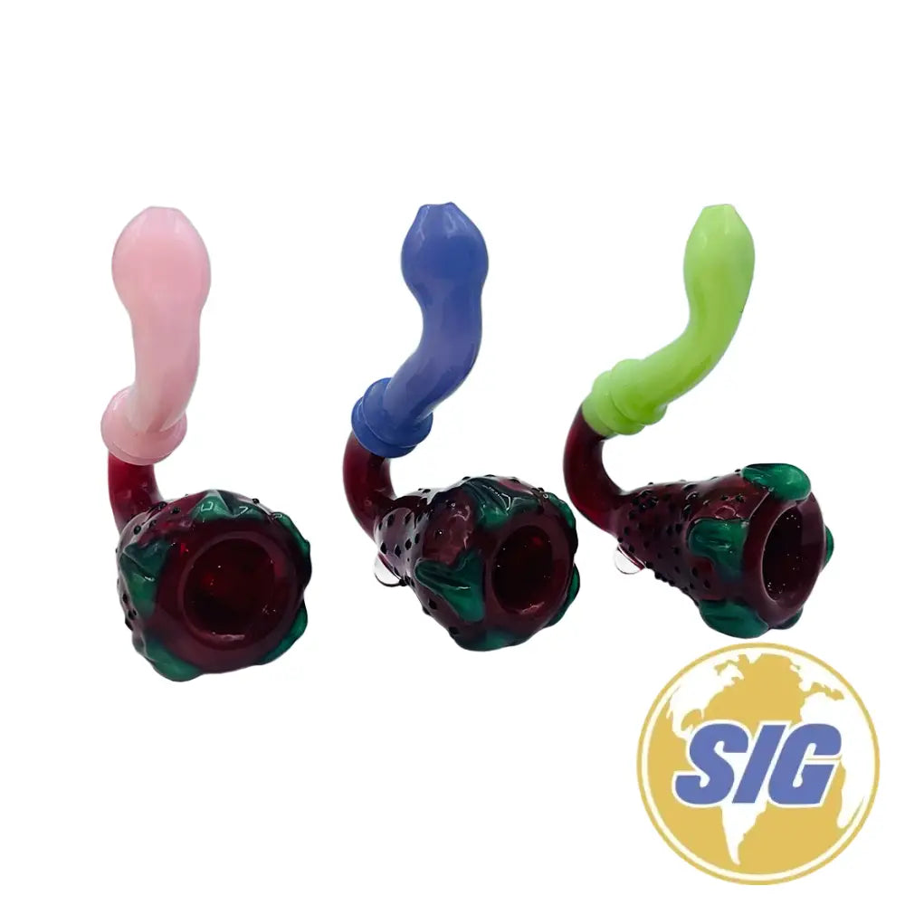 Strawberry Sherlock Hand Pipe |REF: GHP 721|
